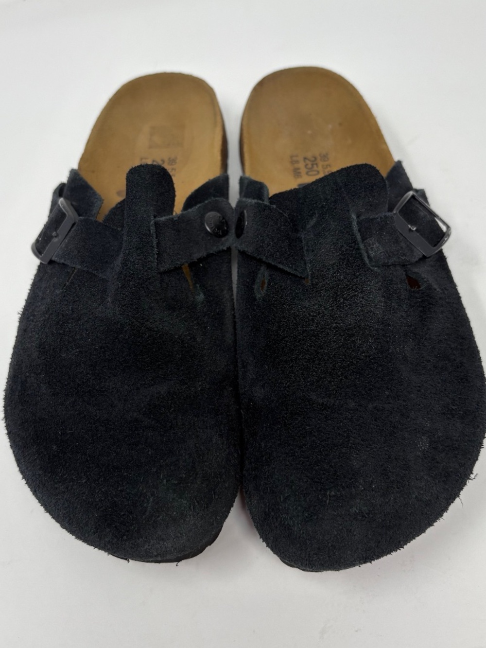 Betula Slip On Suede Clogs Black - Picture 2 of 6